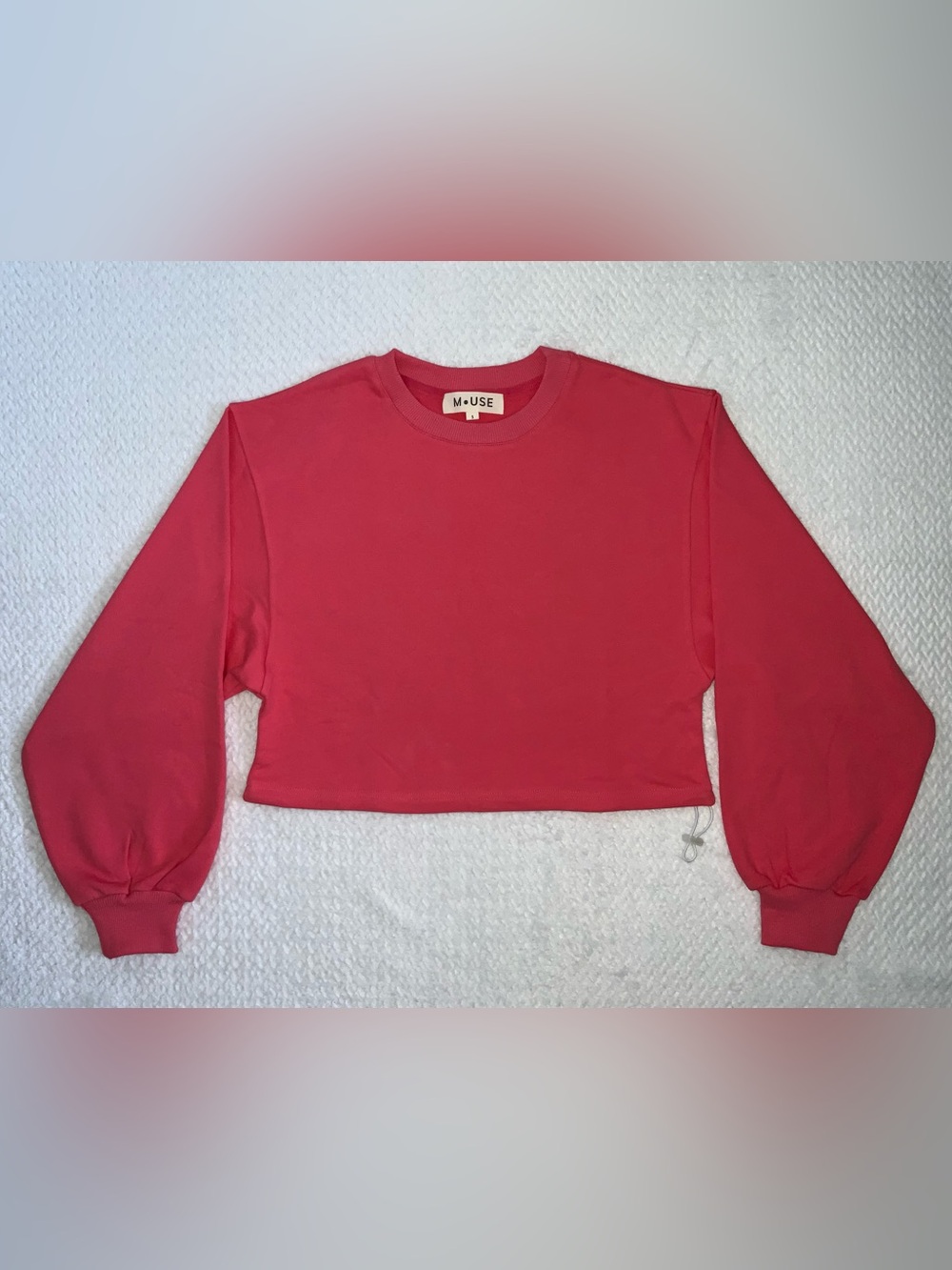 M.USE red cropped sweatshirt